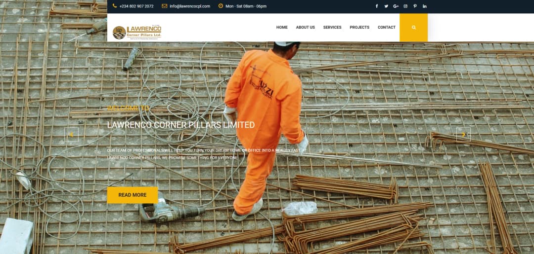 Construction Company website